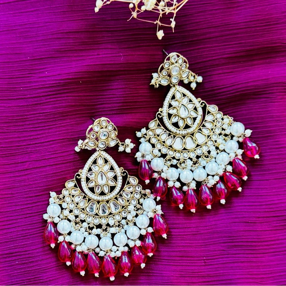 **EID SALE ACCEPTING ALL REASONABLE OFFERS ❗️Indian kundan Earrings - Picture 8 of 11